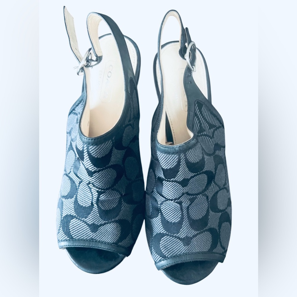Coach Platform Wedge Sandals “Janet” Size 6.5 B - Picture 3 of 9
